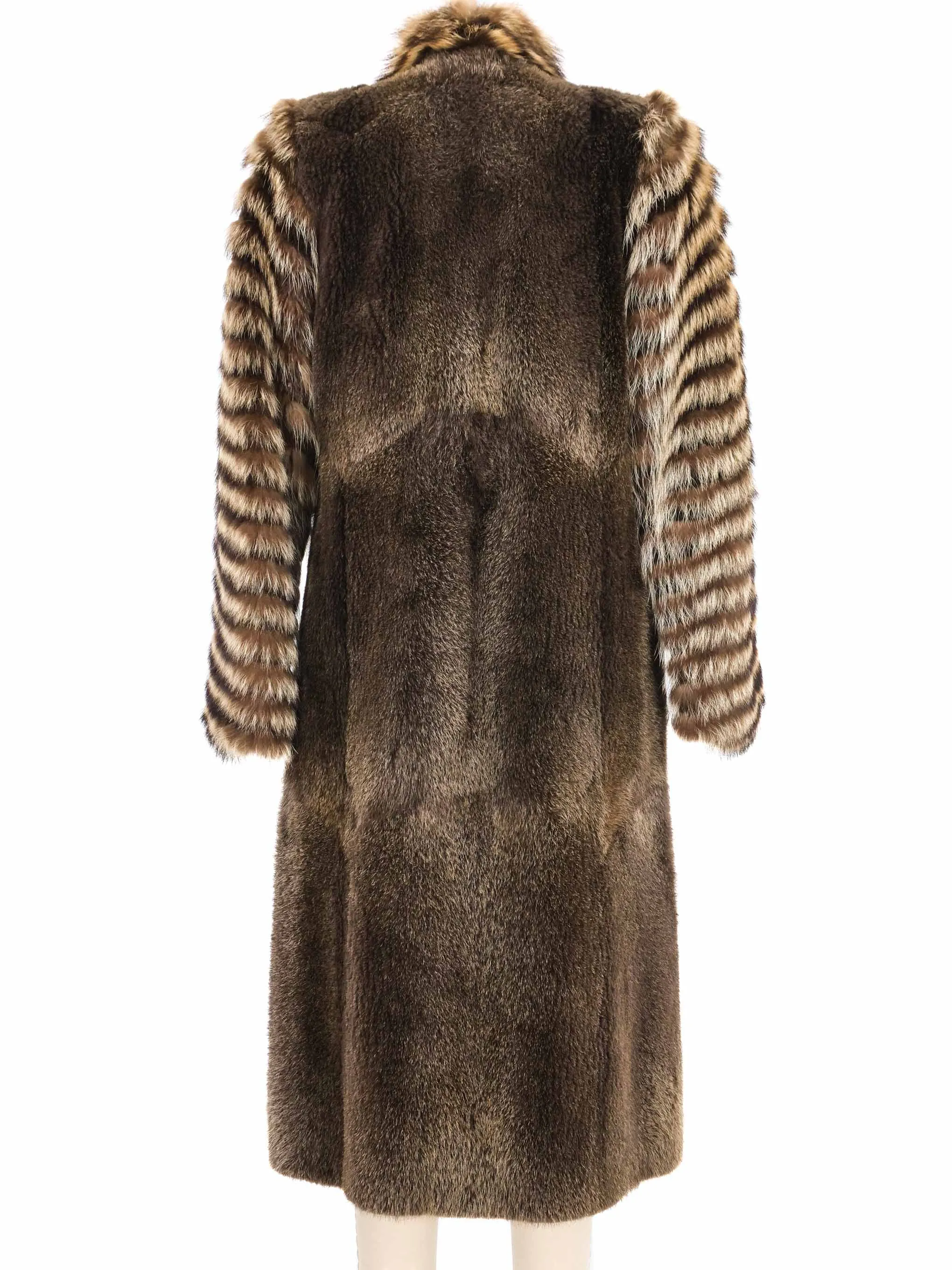 1970s Yves Saint Laurent Mixed Fur Coat