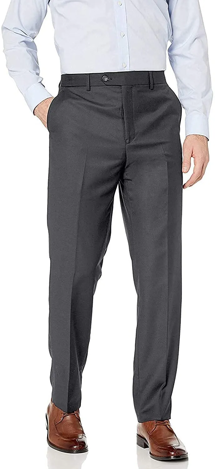 Adam Baker Men's Slim-Fit Flat-Front Dress Pants - Available in Many Sizes & Colors