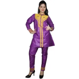 African Women's Dashiki Embroidered Top and Pants Set – Soft, Stylish, and Comfortable