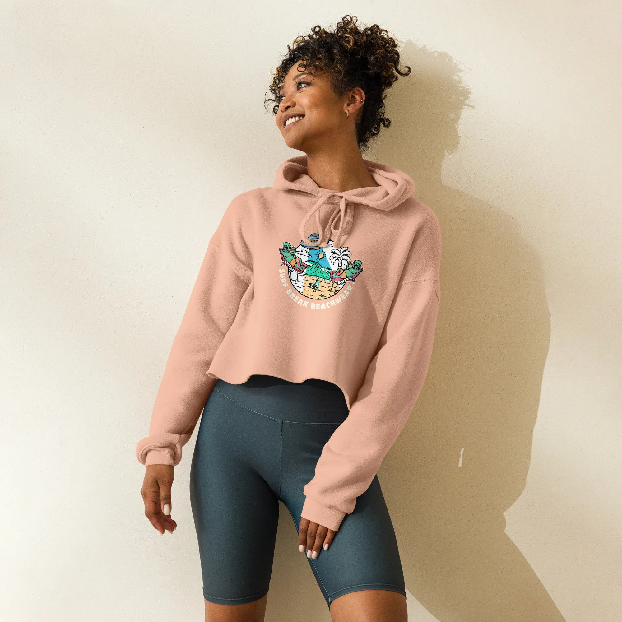 Aliens Coolin Crop Hoodie