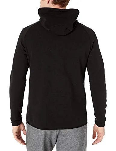 Amazon Essentials Men's Tech Fleece Full-Zip Hooded Active Sweatshirt, Black, Large