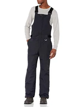 Amazon Essentials Men's Water-Resistant Insulated Snow Bib Overall, Black, Medium