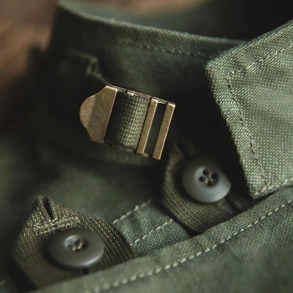 Army Green Retro Bomber Jacket