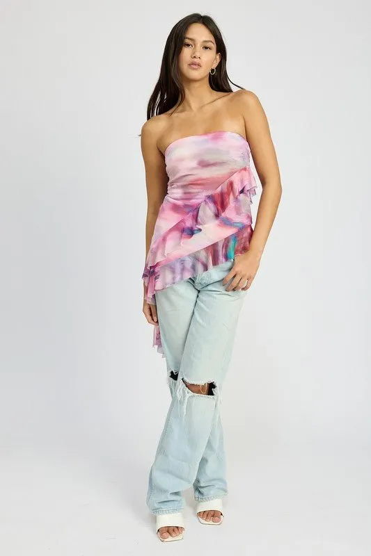 Asymmetric Tube Top