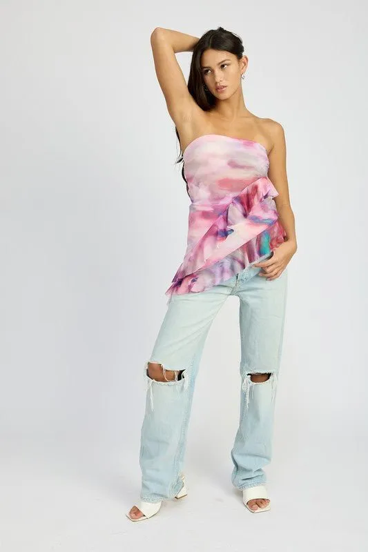 Asymmetric Tube Top