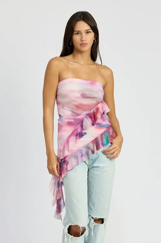 Asymmetric Tube Top