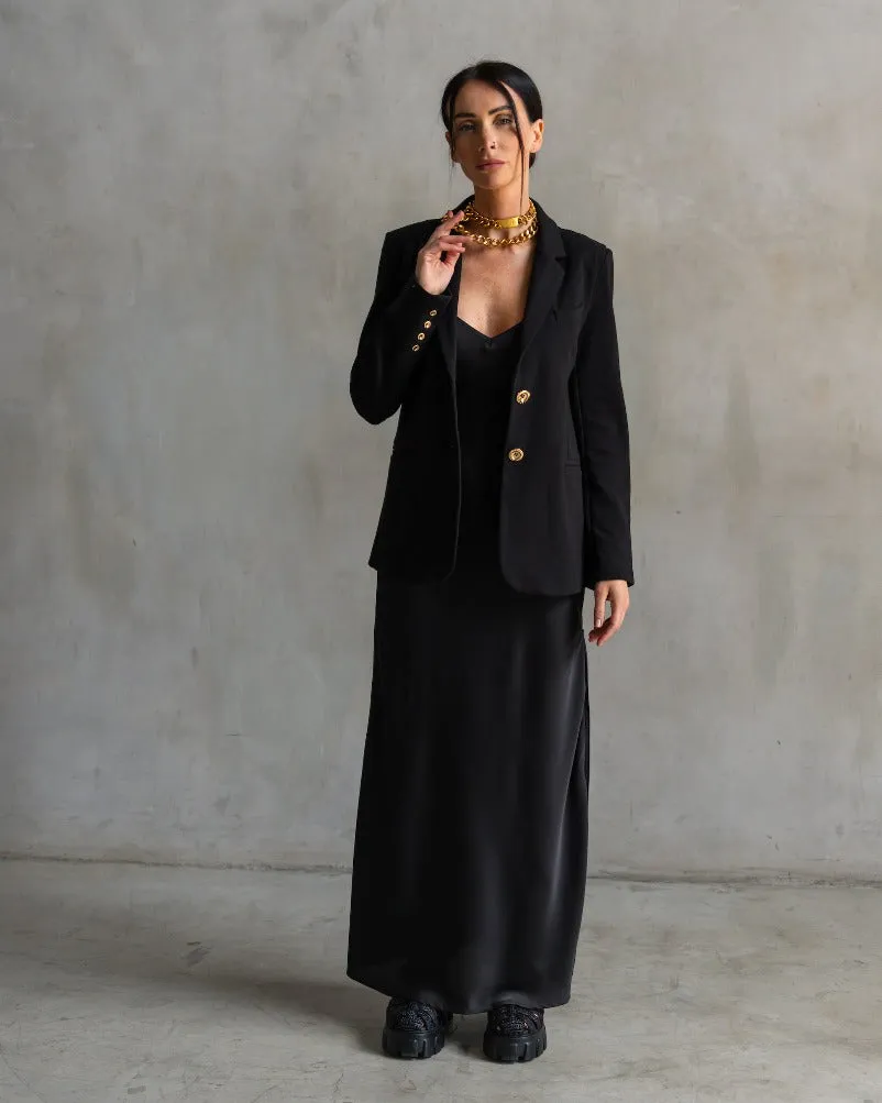 Basic Lennon Zipslip™️ Dress Black