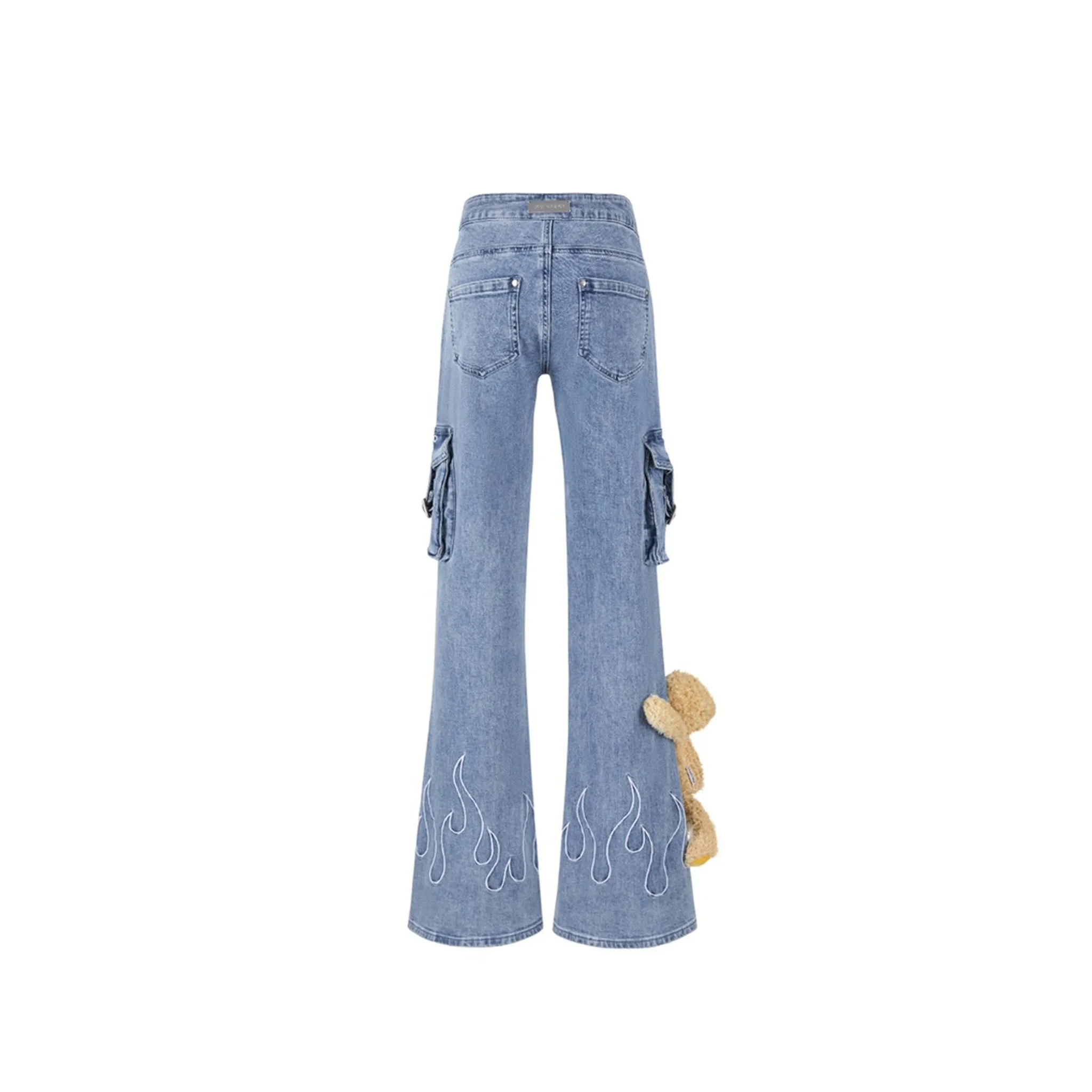 Bear Flame Bottom Jeans