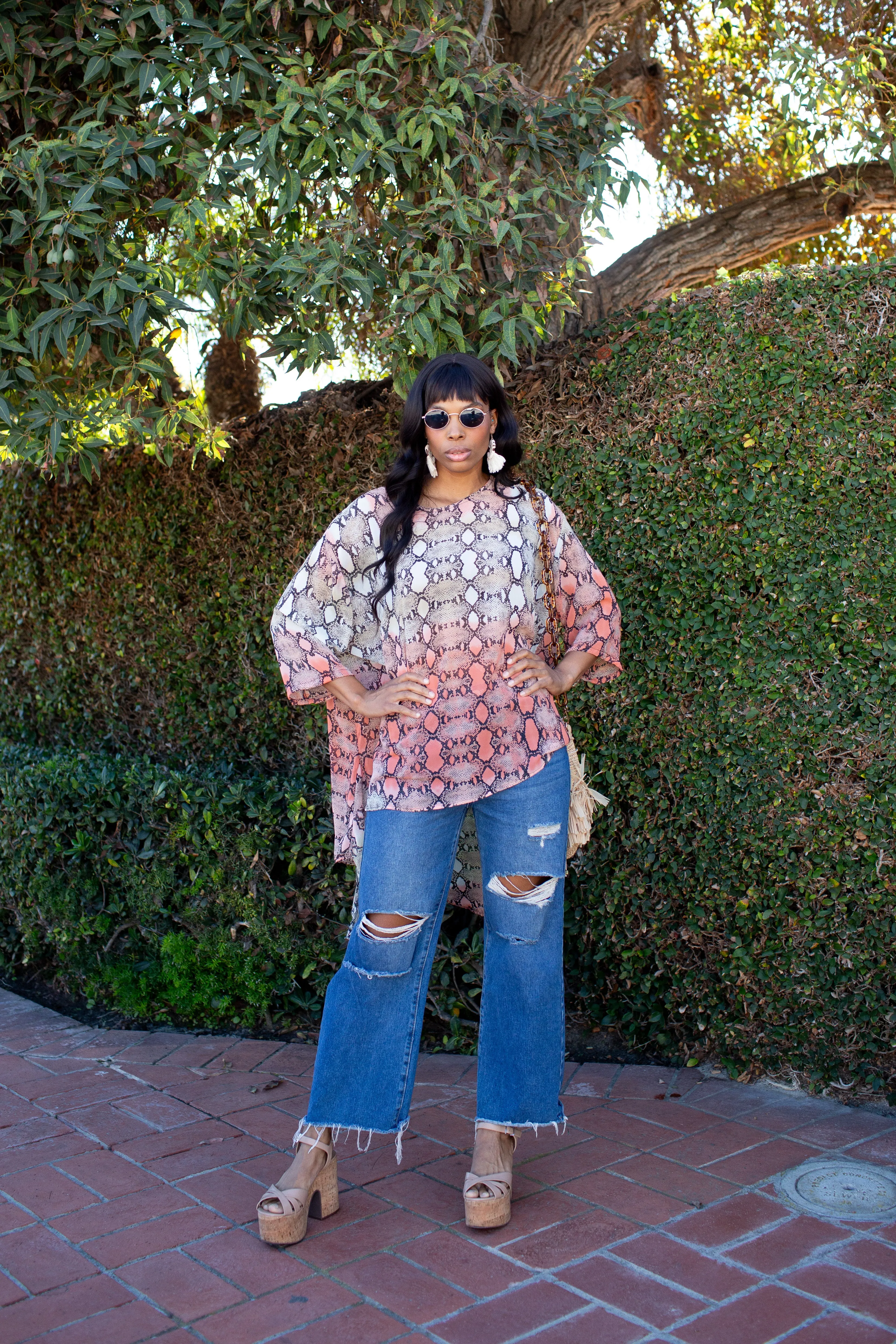 Bel Age Blouse in Coppertop