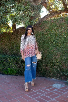 Bel Age Blouse in Coppertop