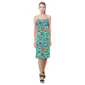 Berry Pop Turquoise Alcestis Slip Dress