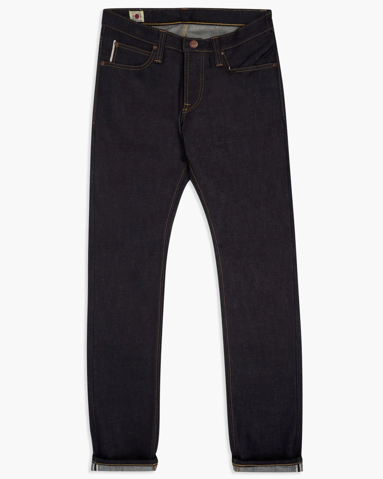 Big John M106G Tough 23oz Slim Tapered Selvedge Mens Jeans - Unwashed