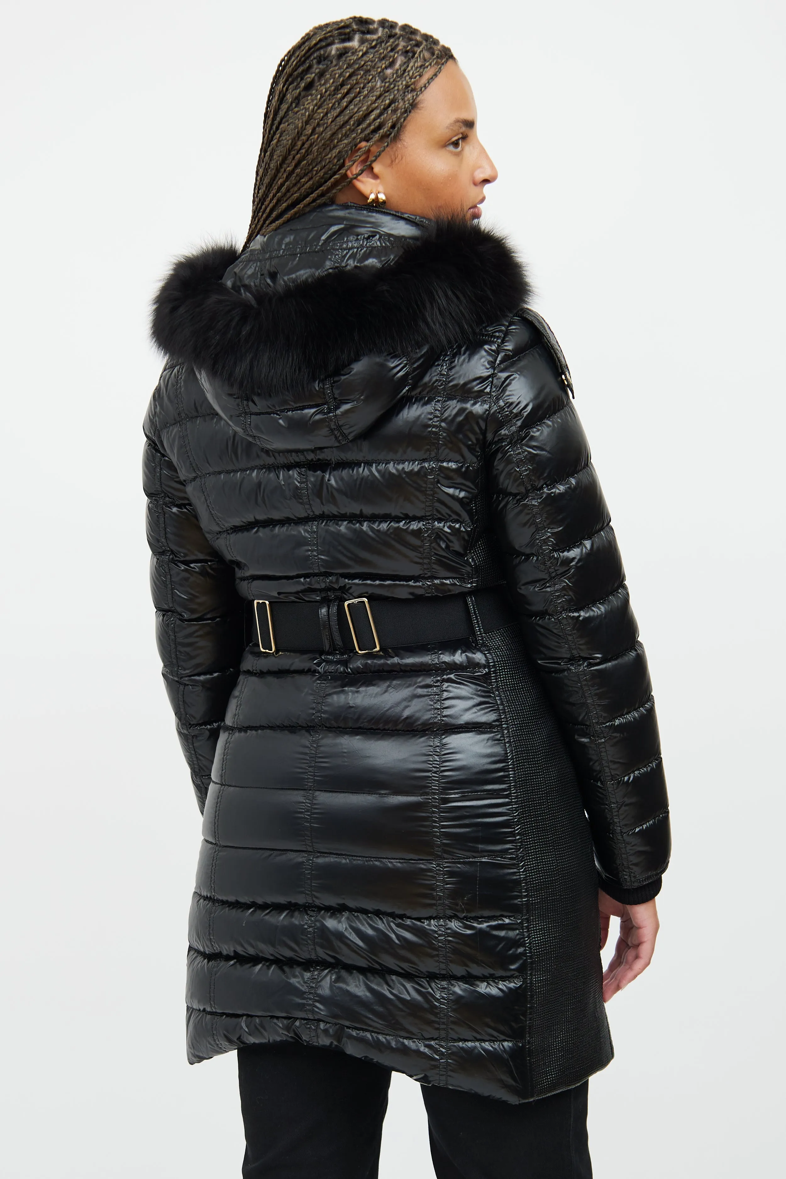 Black & Gold Down Puffer Coat