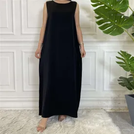 Black Sleeveless Slip Dress
