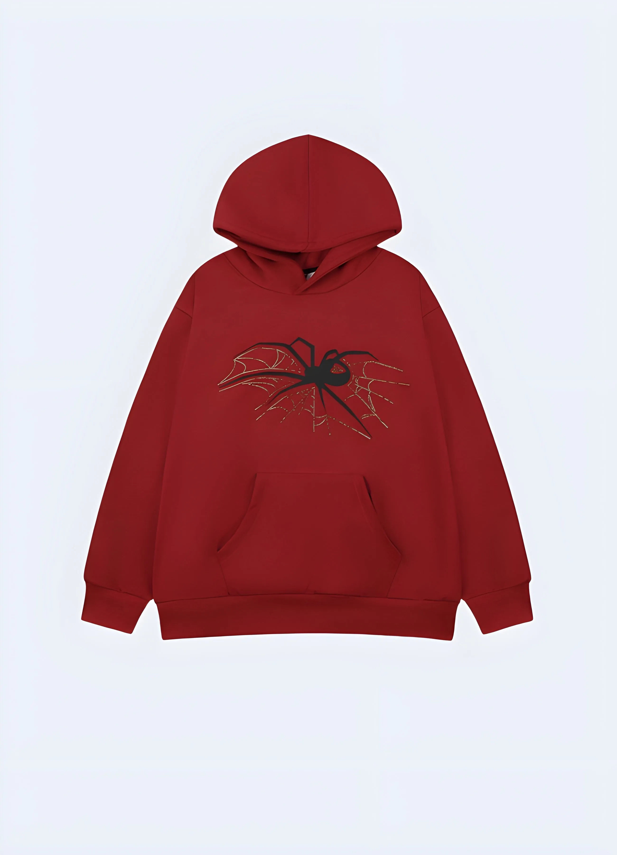 Black Spider Goth Fleece Hoodie
