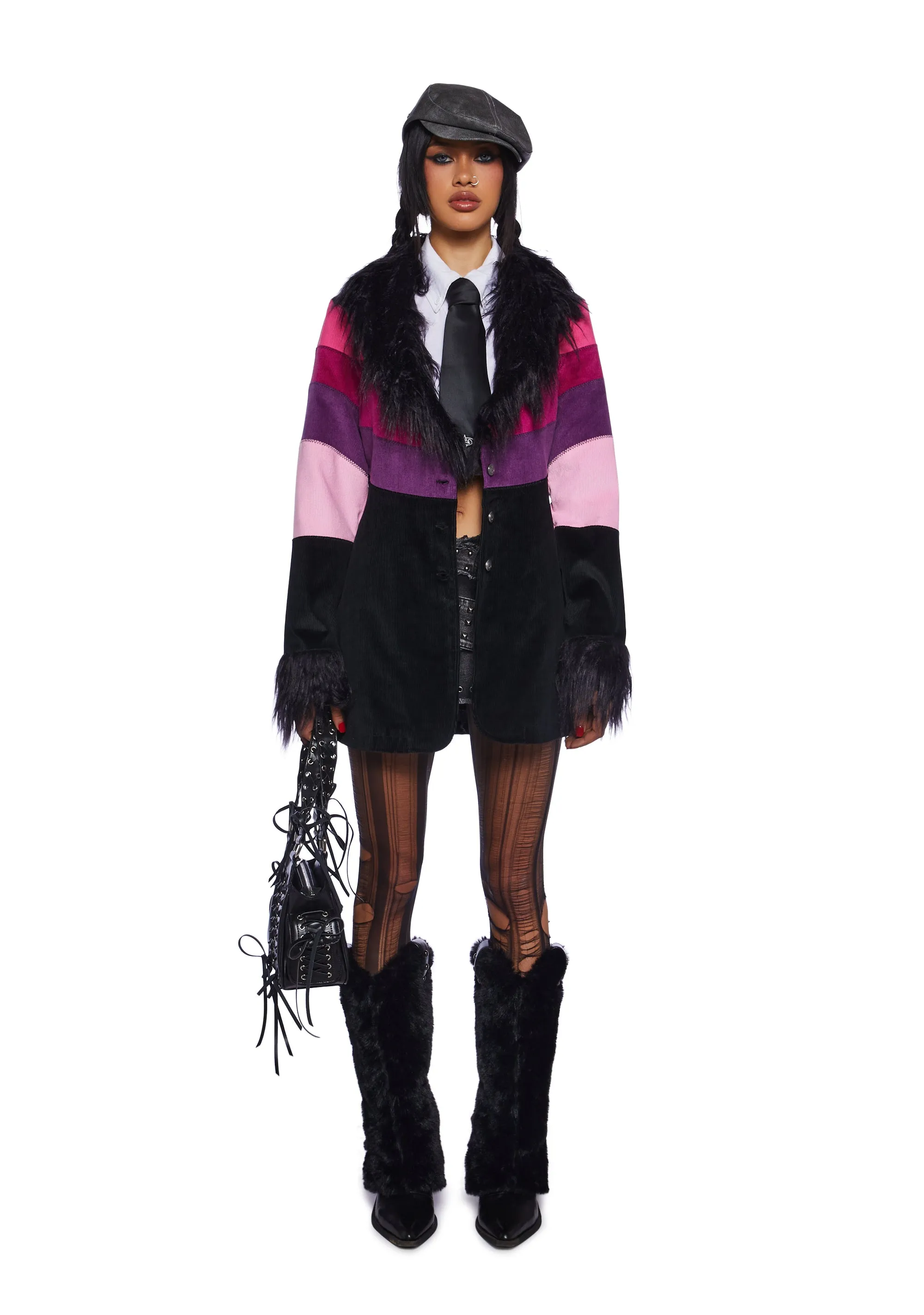 Break Free Corduroy Coat - Black