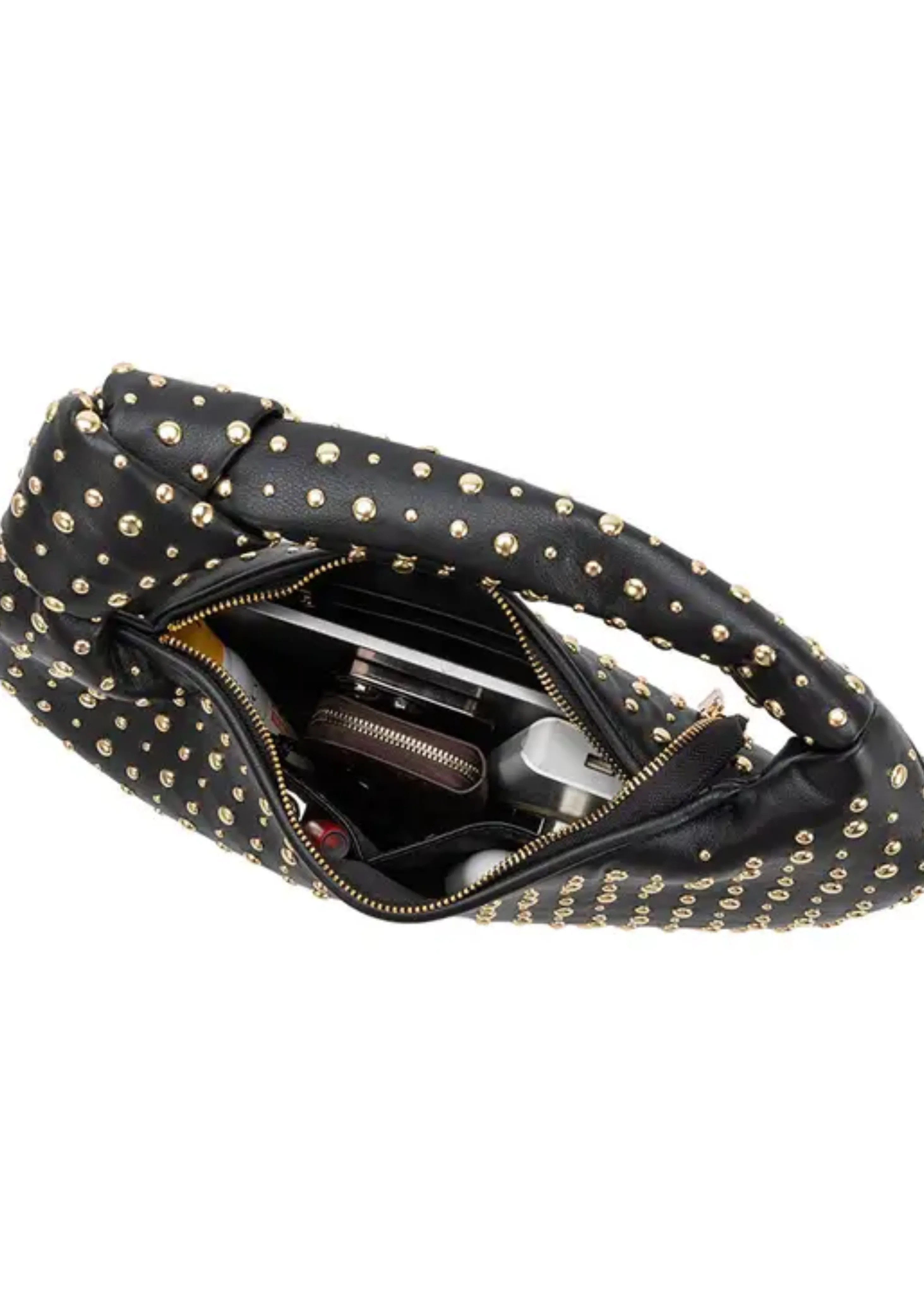 Brigitte large studded shoulder bag