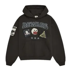 Broken Planet Beware Hoodie Soot Black