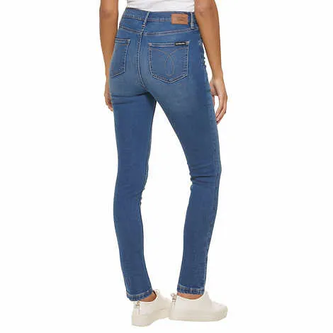 Calvin Klein Jeans Ladies' High Rise Jeans, Blue