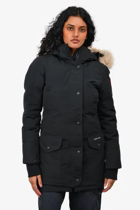 Canada Goose Black Trillion Fur Hooded Parka Down Coat Size XXS