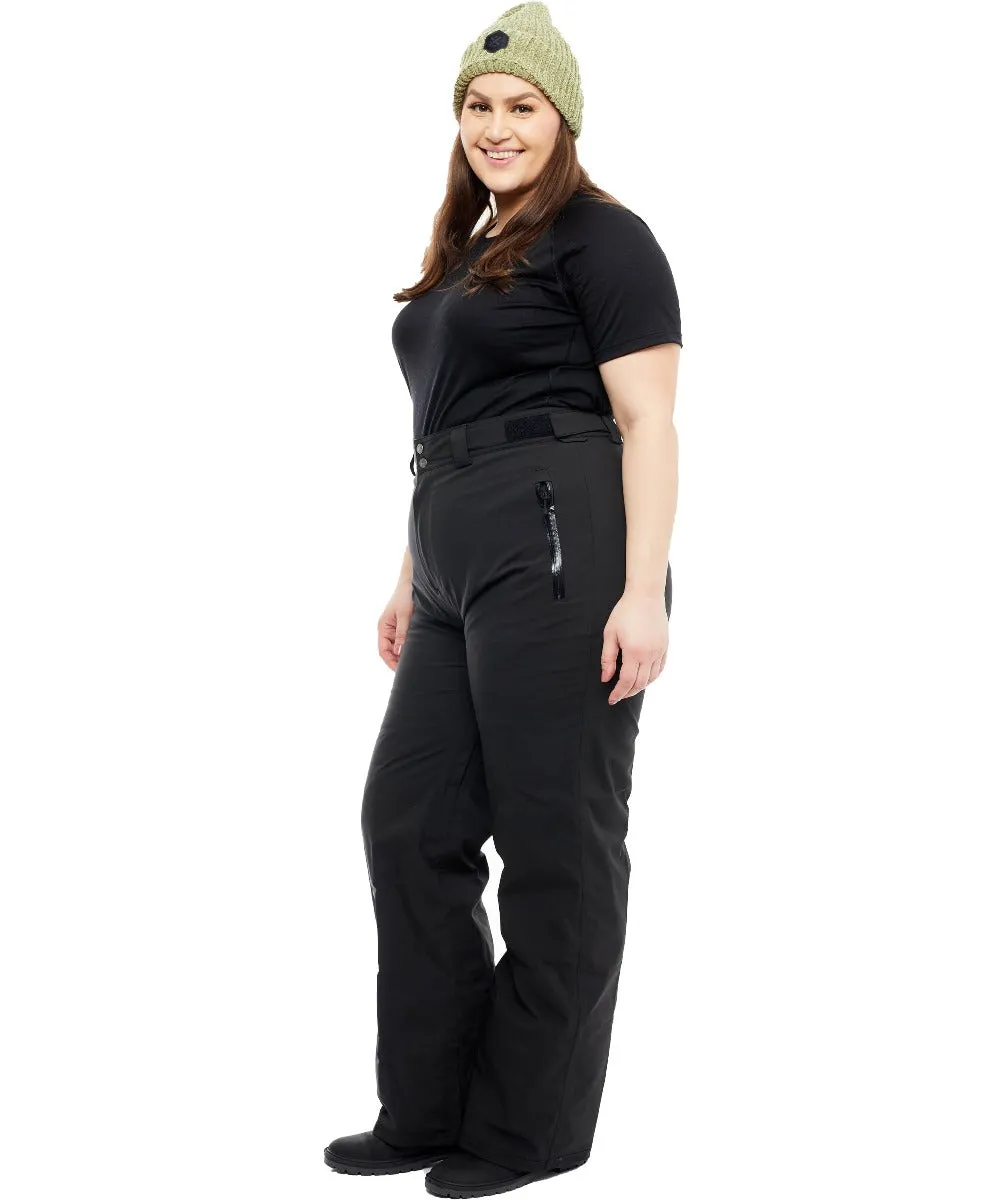 Cartel Andes Stretch Womens Shell Ski Pants Black Regular Sizes 4XL-10XL