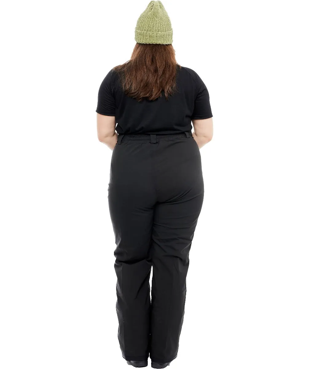 Cartel Andes Stretch Womens Shell Ski Pants Black Regular Sizes 4XL-10XL