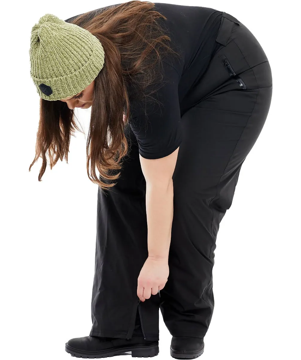 Cartel Andes Stretch Womens Shell Ski Pants Black Regular Sizes 4XL-10XL