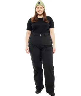 Cartel Andes Stretch Womens Shell Ski Pants Black Regular Sizes 4XL-10XL