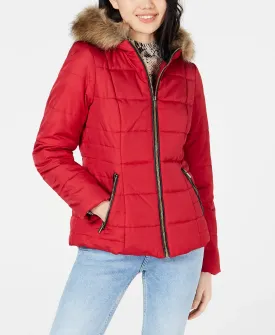 Celebrity Pink Juniors' Puffer Hooded Coat