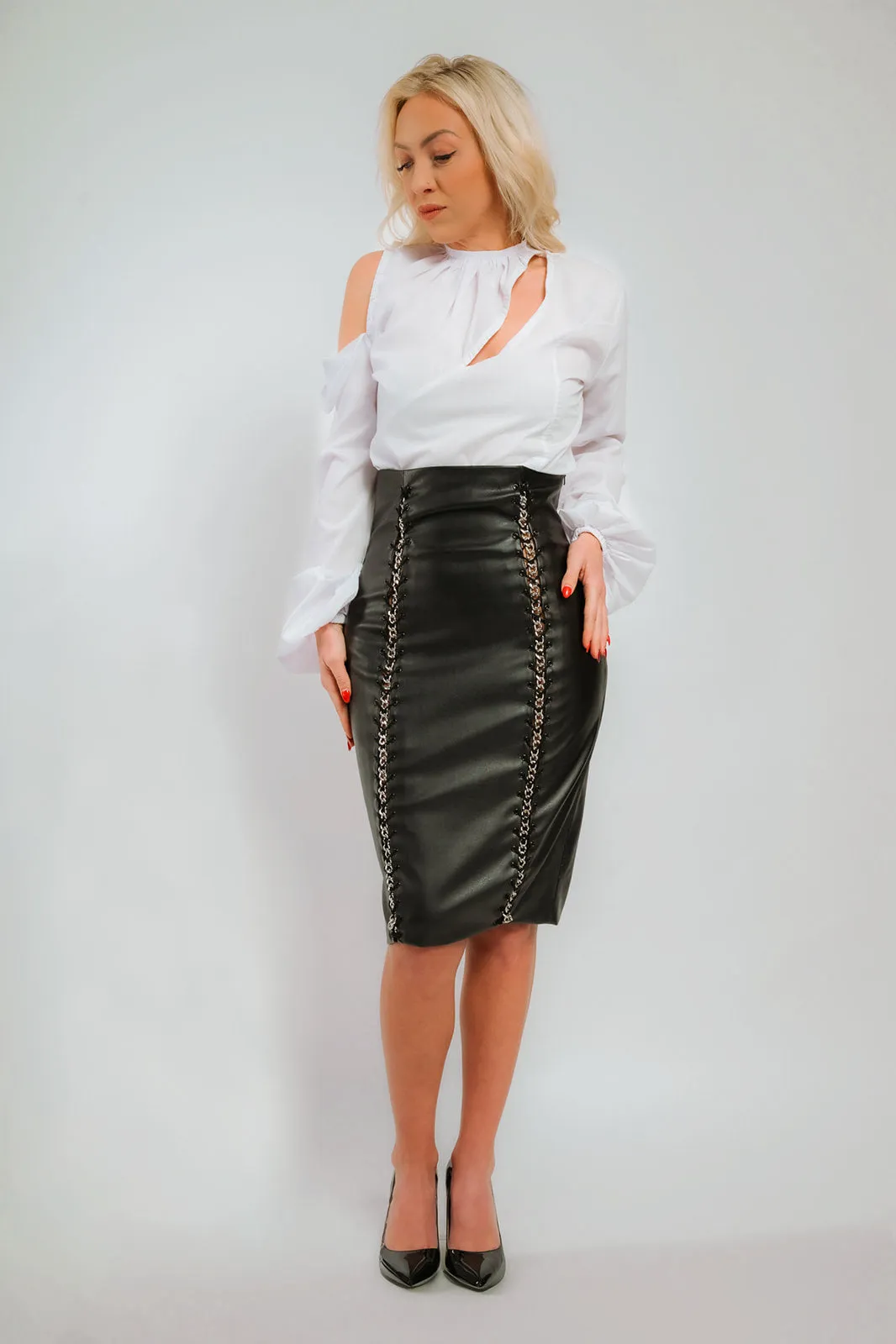 Chained Pencil Skirt
