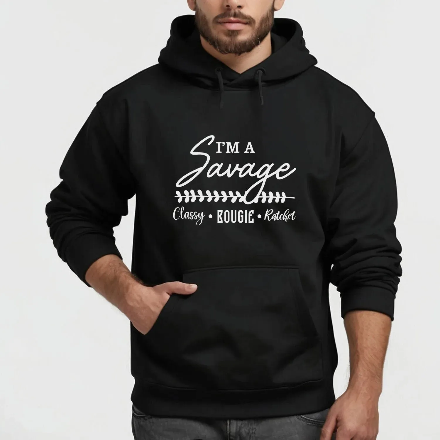 Chic & Edgy 'Savage Classy' Hoodie - Urban Streetwear - Unisex Design