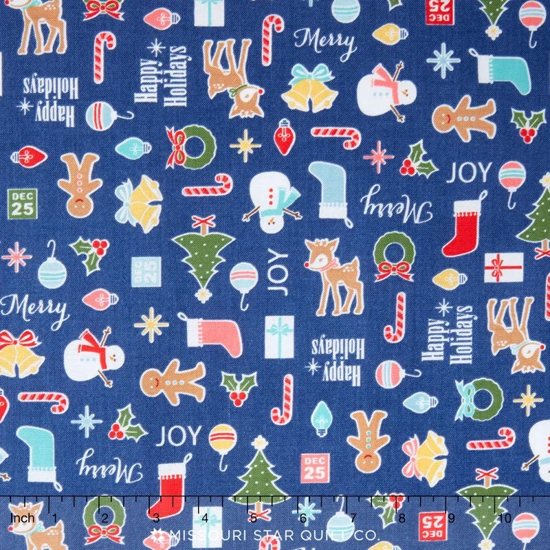Cozy Christmas - Cozy Main Navy Yardage