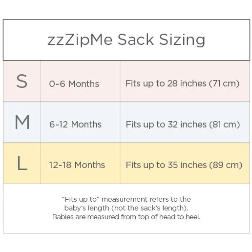 Cozy Non-Weighted zzZipMe Sack - Sterling Puppytooth, Sterling