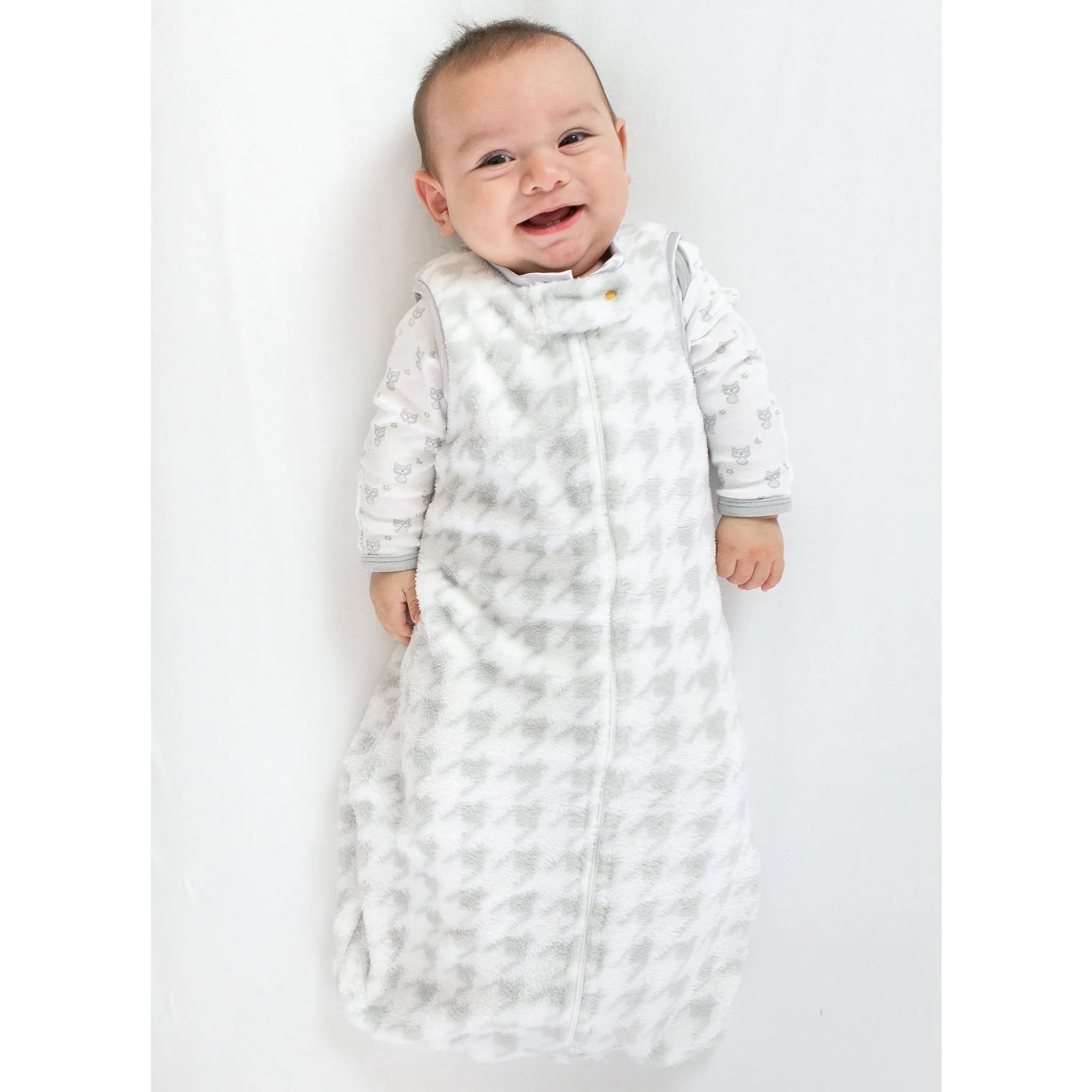 Cozy Non-Weighted zzZipMe Sack - Sterling Puppytooth, Sterling