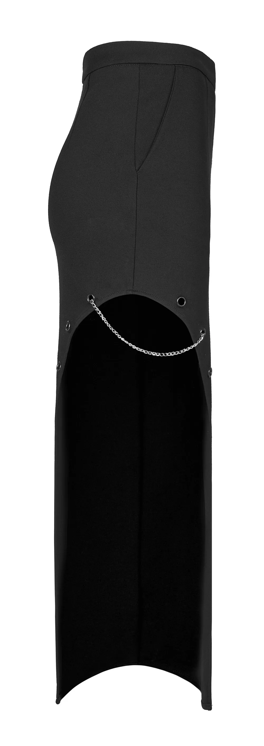 Dark Punk Asymmetric Skirt with Dragon Embroidery