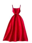 Delicate Solid Color Puffy Slip Dress