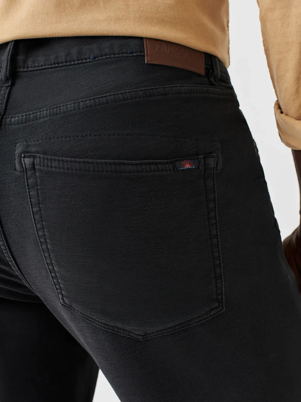 Faherty Stretch Terry 5-Pocket, Onyx Black