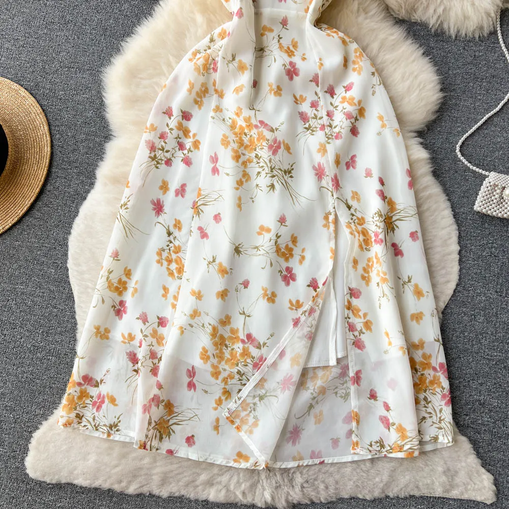 Fairy Pleated Floral Slip Dress