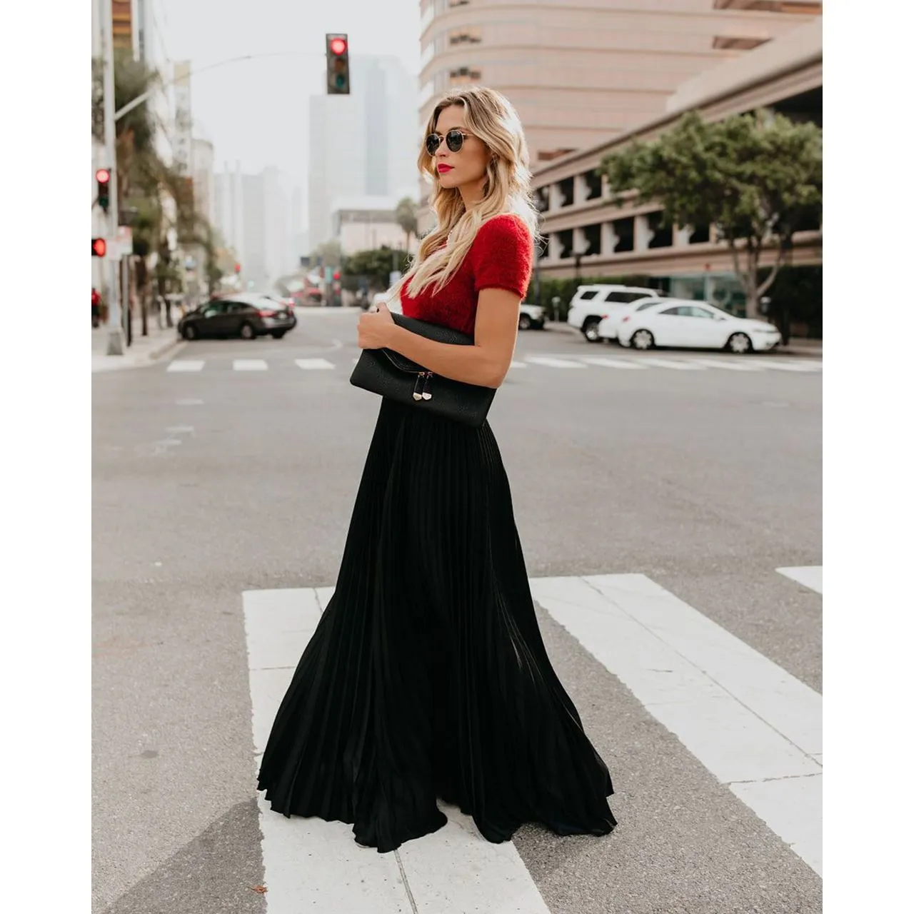 Fashion Casual High Waist Long Skirt