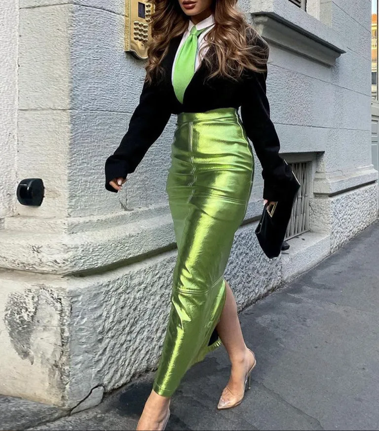 Fashion Hip Wrap Invisible Zipper Skirt