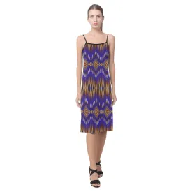Fire Feather Blue Alcestis Slip Dress