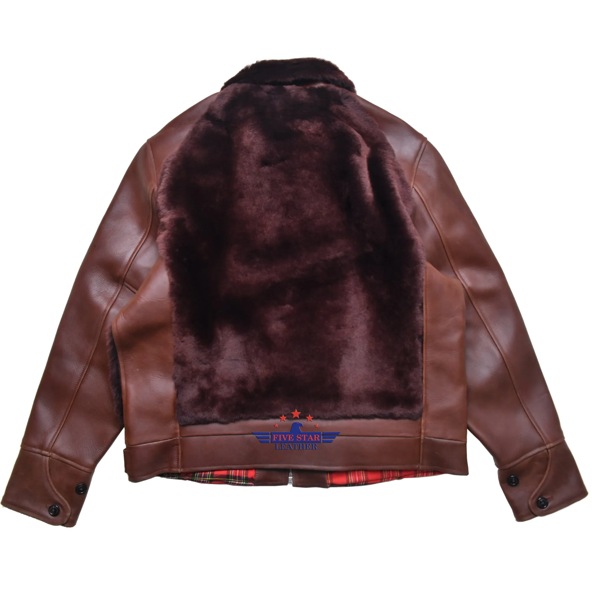 FiveStar Leather 1930s Grizzly Jacket CHL 2mm thick leather Brown color