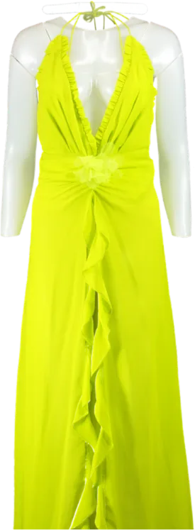 For Love & Lemons Lime Green Maxi Dress UK XS