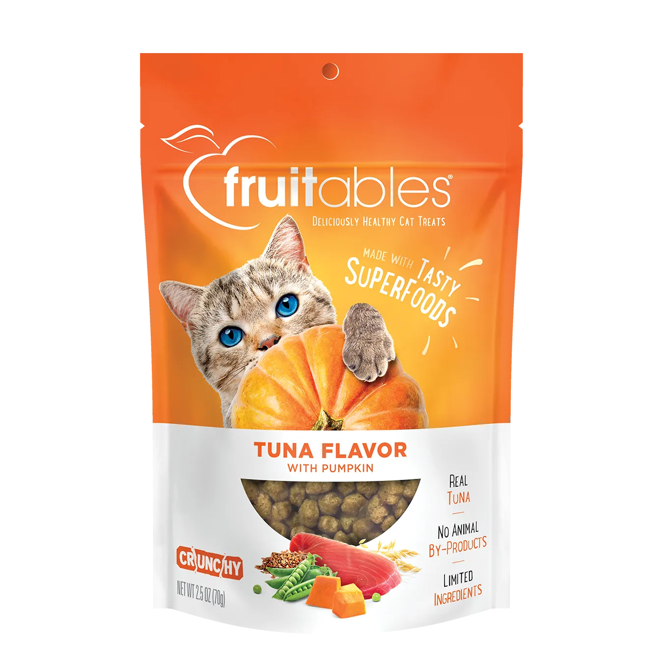 Fruitables Tuna & Pumpkin Cat Treats, 2.5 Oz Per Pack (10 Pack)