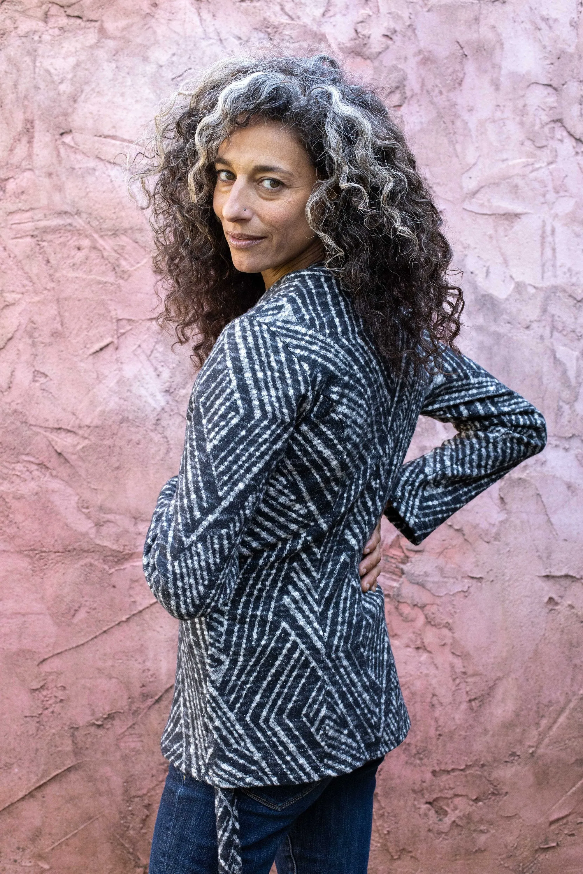 Geometric  Wrap Jacket
