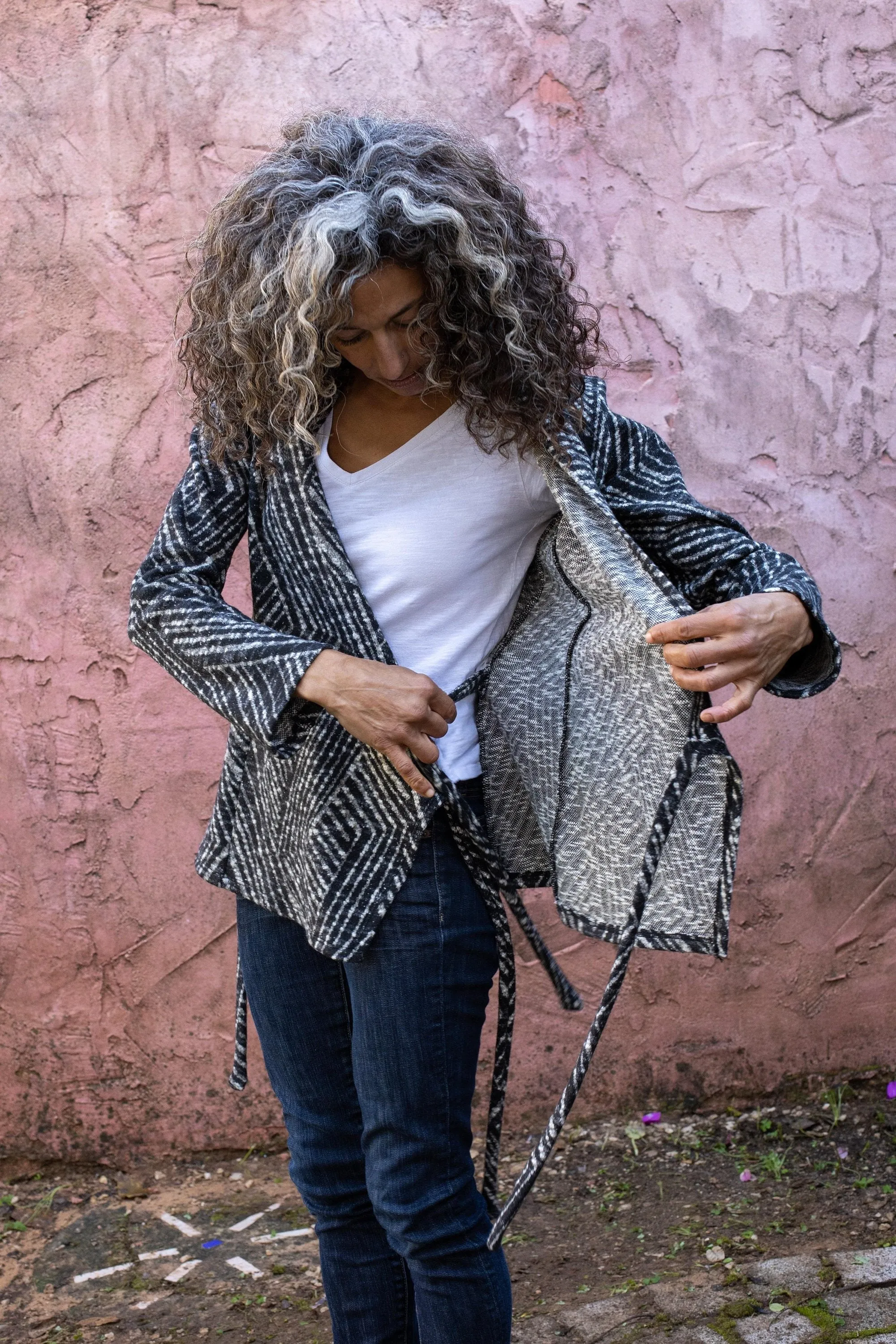Geometric  Wrap Jacket
