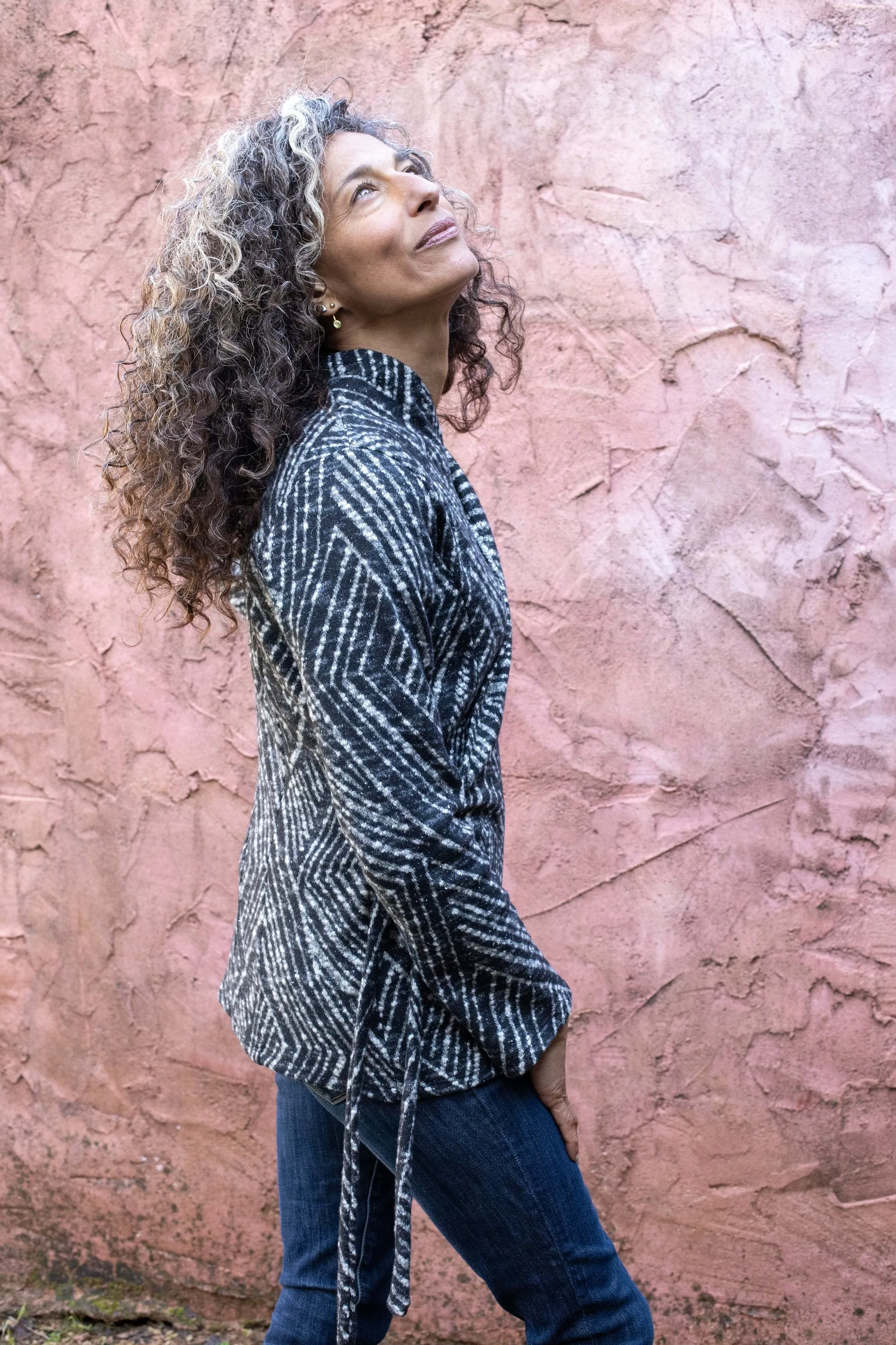 Geometric  Wrap Jacket