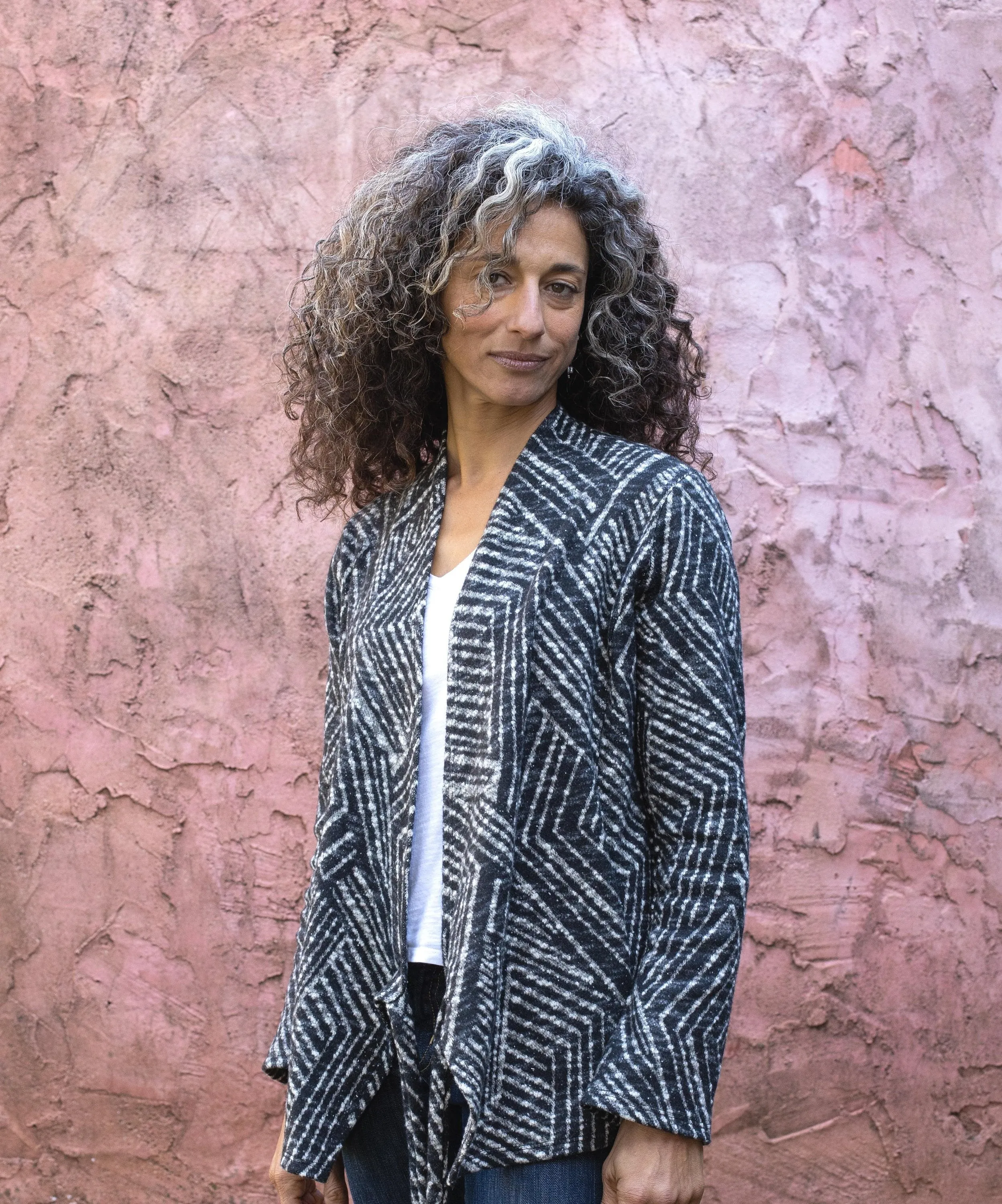 Geometric  Wrap Jacket
