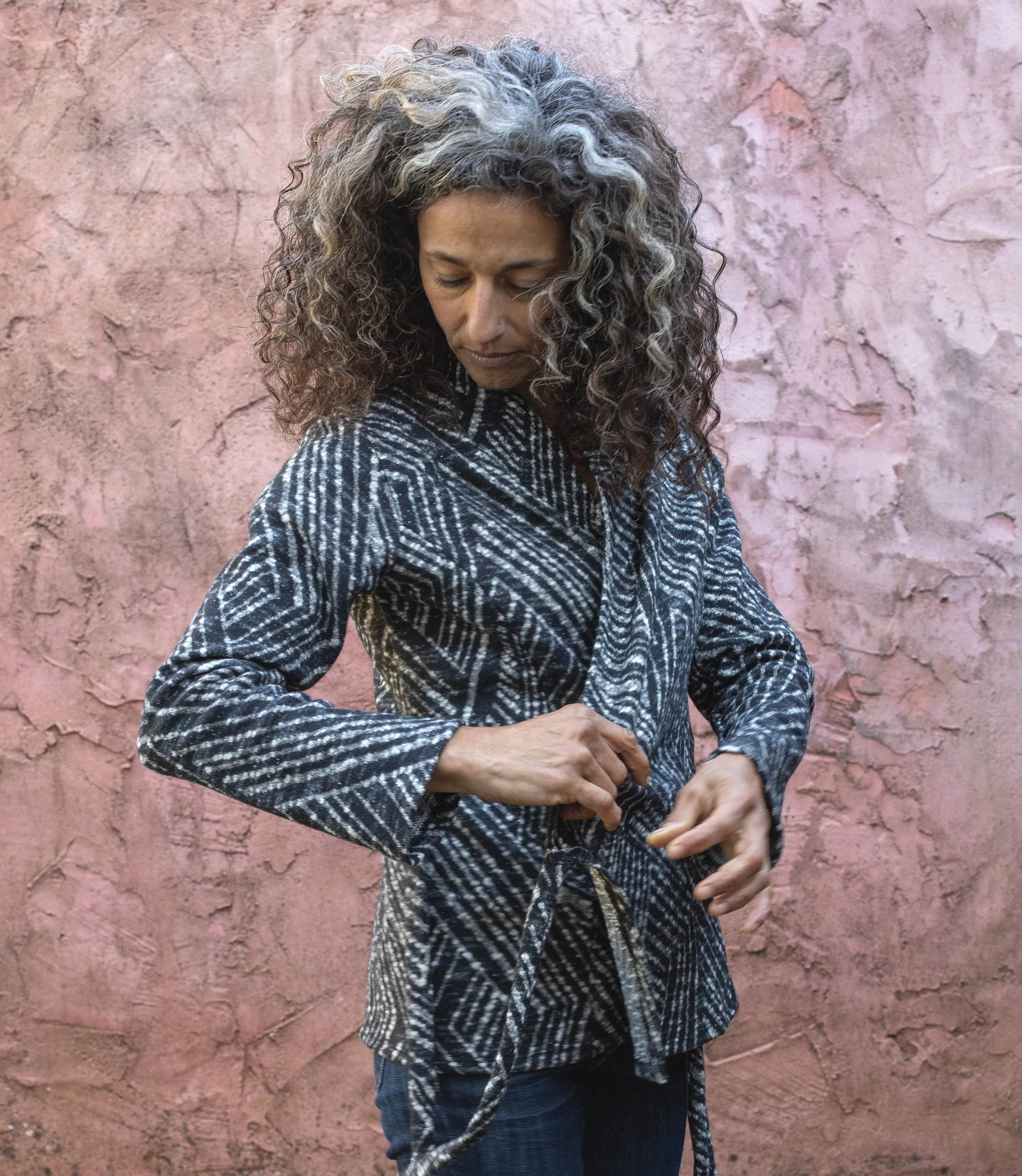 Geometric  Wrap Jacket