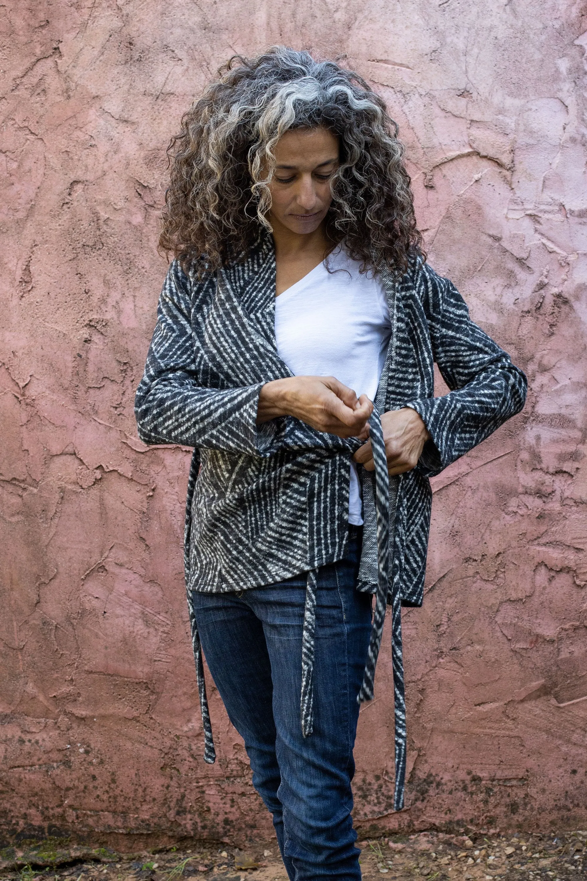 Geometric  Wrap Jacket